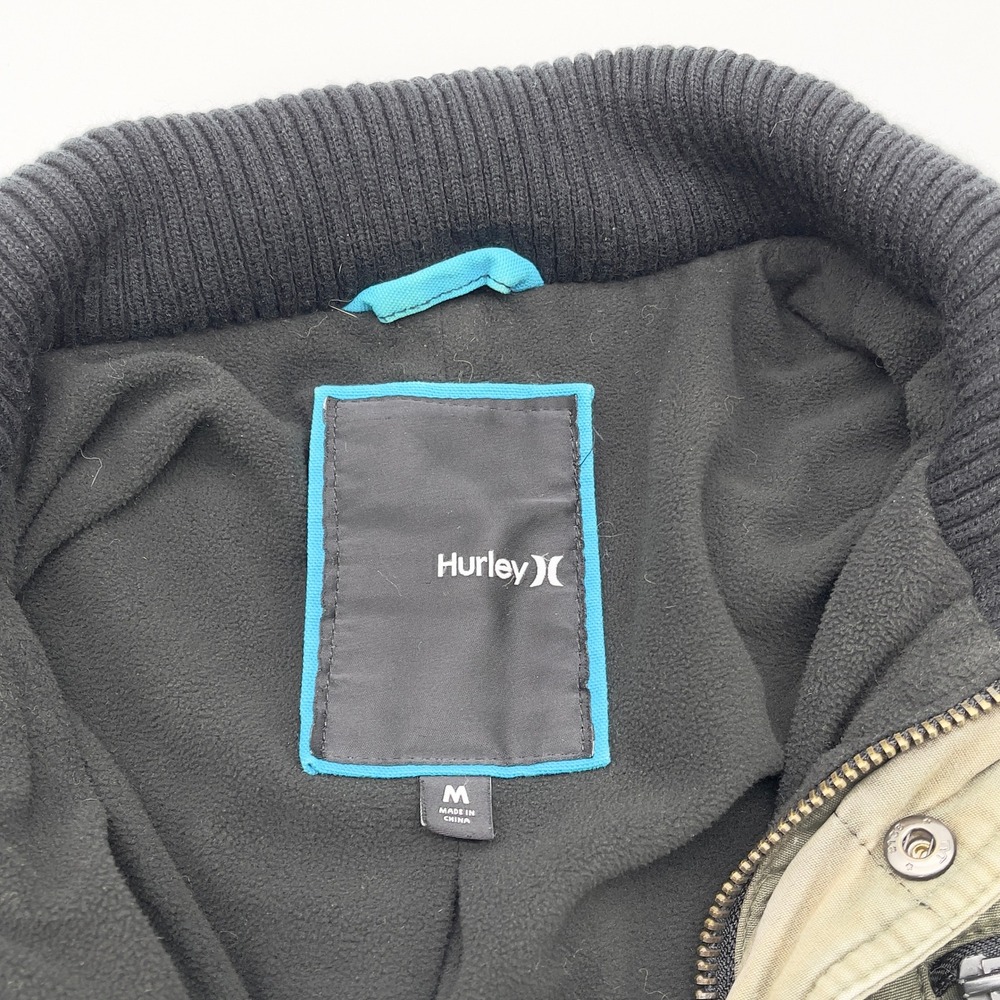 Hurley Mens Quilted Jacket Size‎ M Utility Military Skate Outdoor Grunge Street - Picture 9 of 16
